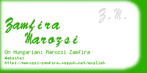 zamfira marozsi business card